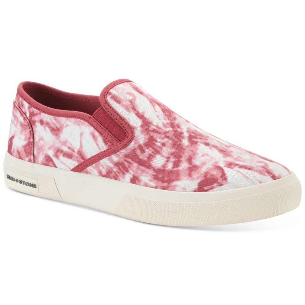 *CLEARANCE* Sun + Stone Men's Reins Slip-on Sneaker Red Tie Dyed NIB